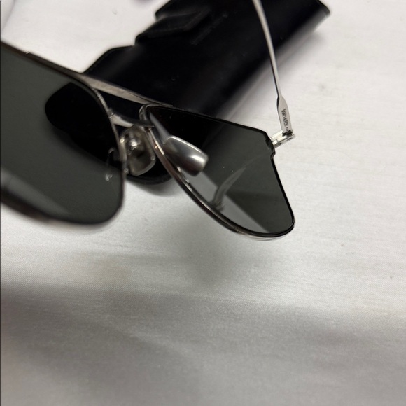 Saint Laurent SL 51 T titanium Aviator Sunglasses